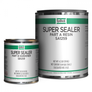 Image of SynDeck Super Underlayment Sealer SS1259 Parts A and B Cans - Marine Epoxy Underlayment Sealer