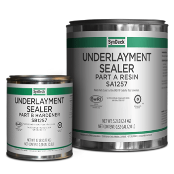 Image of SynDeck Underlayment Sealer SS1257 Parts A and B Cans - Marine IMO Underlayment Sealer