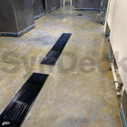 Completed Application of SynDeck Bond Coat SS1222 over a Steel Deck on Offshore Oil Rig Galley