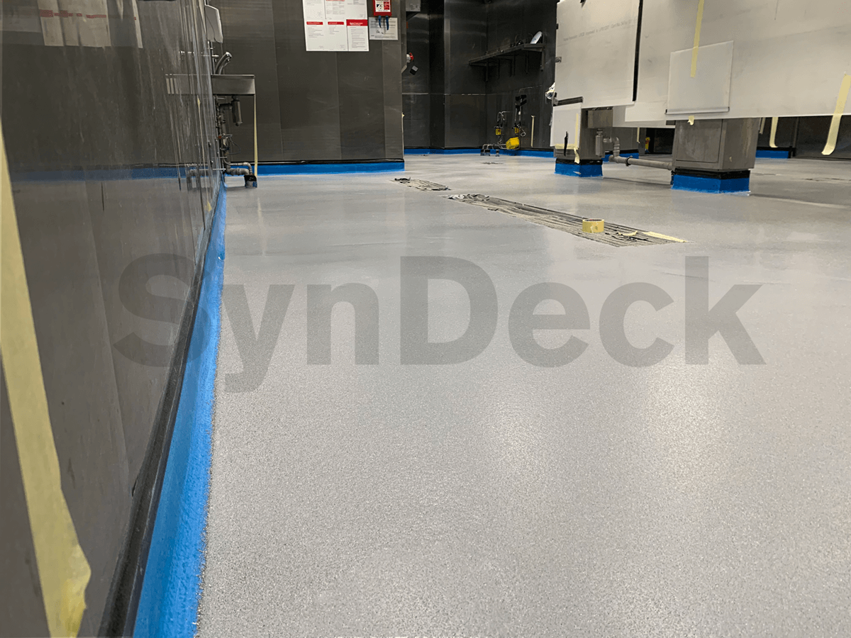 Image of Completed Application of SynDeck IMO Flex SS1285 Pewter Grey