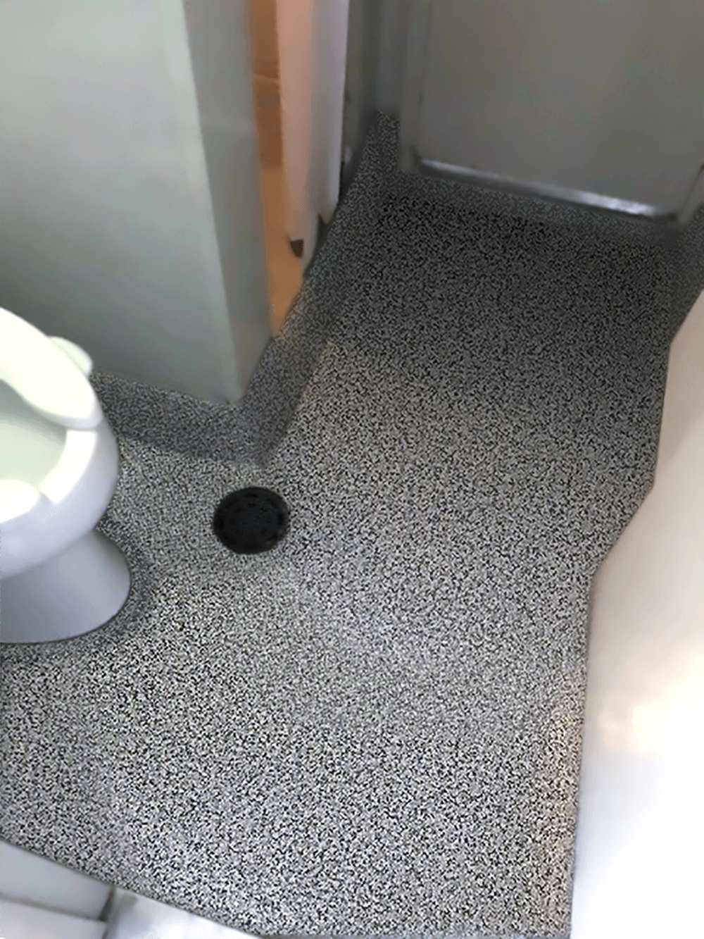 Image from Hygienic Flooring Case Study-Finished Head, Black and White Terrazzo Flooring